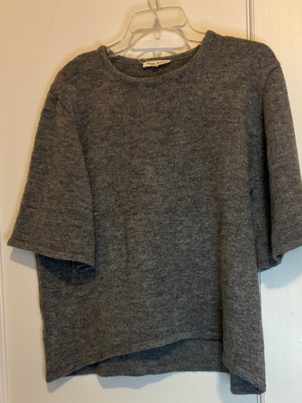 NWT Shop Stevie Charcoal Gray Oversized Knit Sweater Tee 
CB